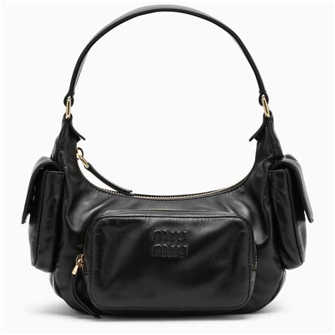 Black Nappa Leather Pocket Bag 